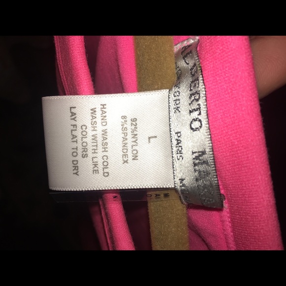 Hot pink stretch ballet neck top - Picture 5 of 5